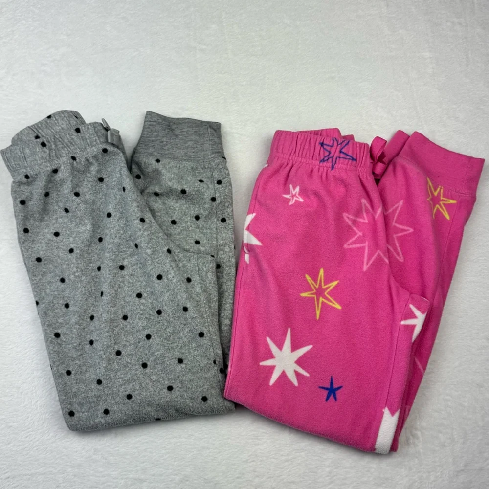 Old Navy youth girls fleece pajama pants. Lot of 2. Girls Size M (8).